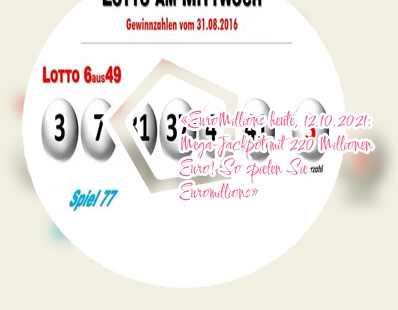 Euromillion swisslos gewinnzahlen
